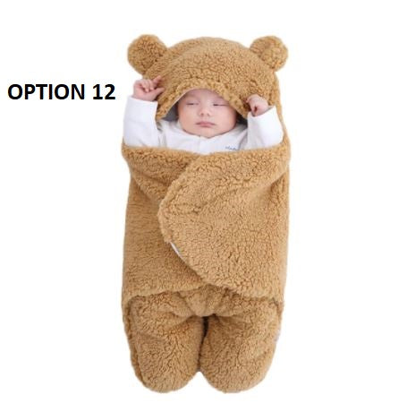 Nursery Wrap Swaddle Ultra-Soft Fluffy Fleece Newborn Baby Sleeping Bag CODE: KAR1152