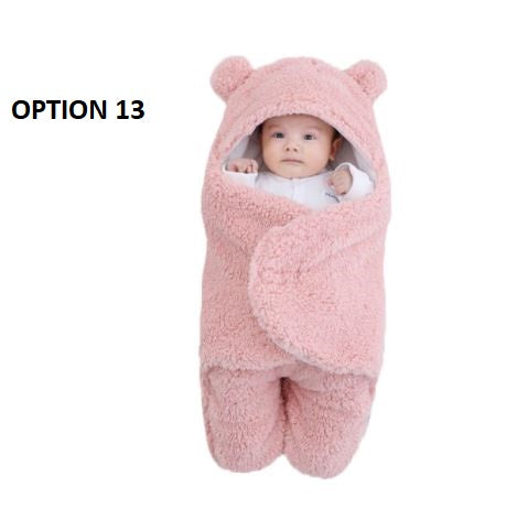 Nursery Wrap Swaddle Ultra-Soft Fluffy Fleece Newborn Baby Sleeping Bag CODE: KAR1152