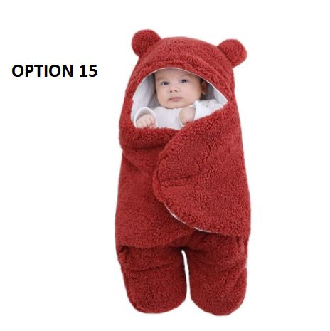 Nursery Wrap Swaddle Ultra-Soft Fluffy Fleece Newborn Baby Sleeping Bag CODE: KAR1152