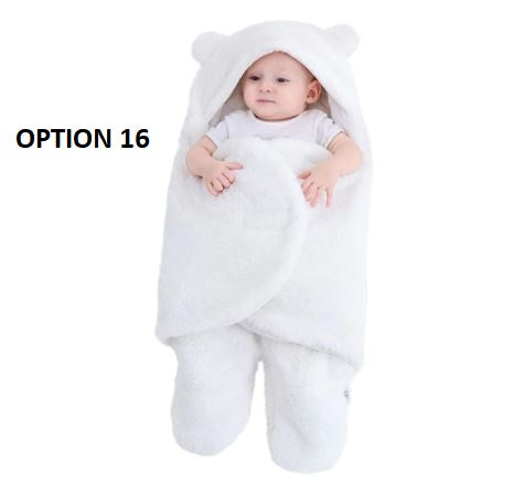 Nursery Wrap Swaddle Ultra-Soft Fluffy Fleece Newborn Baby Sleeping Bag CODE: KAR1152