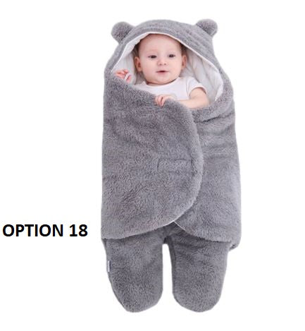 Nursery Wrap Swaddle Ultra-Soft Fluffy Fleece Newborn Baby Sleeping Bag CODE: KAR1152