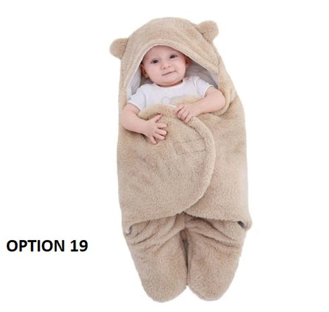 Nursery Wrap Swaddle Ultra-Soft Fluffy Fleece Newborn Baby Sleeping Bag CODE: KAR1152