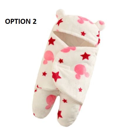 Nursery Wrap Swaddle Ultra-Soft Fluffy Fleece Newborn  Baby Sleeping Bag CODE: KAR1152