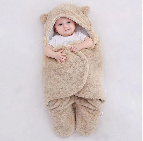 Nursery Wrap Swaddle Ultra-Soft Fluffy Fleece Newborn Baby Sleeping Bag CODE: KAR1152