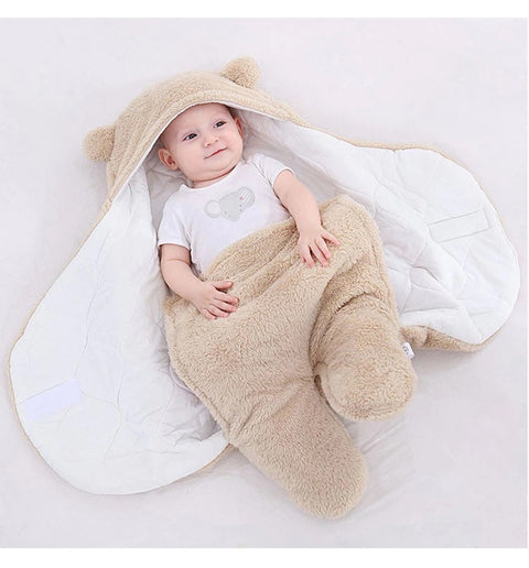 Nursery Wrap Swaddle Ultra-Soft Fluffy Fleece Newborn Baby Sleeping Bag CODE: KAR1152