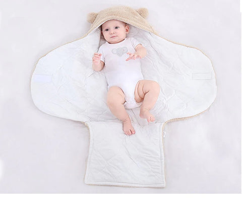 Nursery Wrap Swaddle Ultra-Soft Fluffy Fleece Newborn  Baby Sleeping Bag CODE: KAR1152