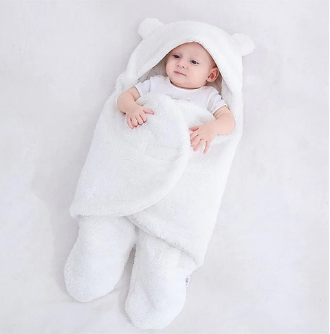 Nursery Wrap Swaddle Ultra-Soft Fluffy Fleece Newborn Baby Sleeping Bag CODE: KAR1152