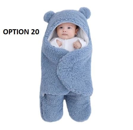 Nursery Wrap Swaddle Ultra-Soft Fluffy Fleece Newborn Baby Sleeping Bag CODE: KAR1152