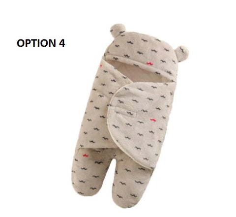 Nursery Wrap Swaddle Ultra-Soft Fluffy Fleece Newborn  Baby Sleeping Bag CODE: KAR1152