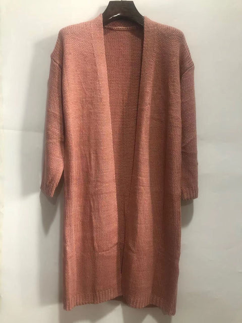Autumn Fall Winter Cardigan Long Sleeve Long Knitted Cardigan Outwear CODE: KAR1153