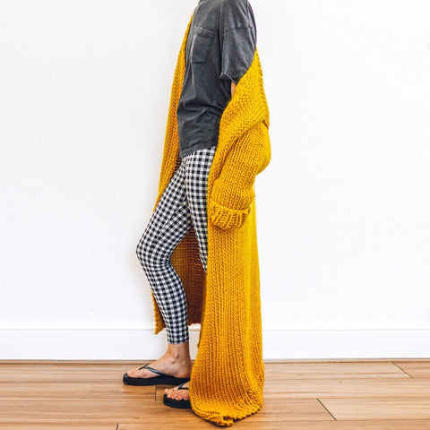 Autumn Fall Winter Cardigan Long Sleeve Long Knitted Cardigan Outwear CODE: KAR1153