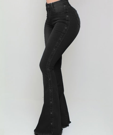 Slim Fit Skinny Bell Bottom Butt Lift Washed Oversizesd Denim Pant CODE: KAR1157