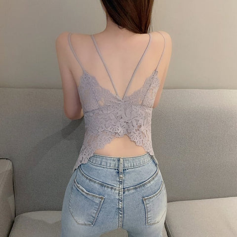 Elegant Seamless Sexy Lingerie Intimates Removable Padded Camisole CODE: KAR1162