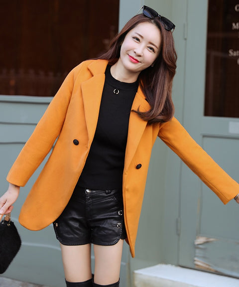 Autumn Winter Wool Blend Warm Long Plus Size Coat CODE: KAR1164