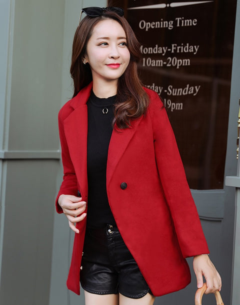 Autumn Winter Wool Blend Warm Long Plus Size Coat CODE: KAR1164