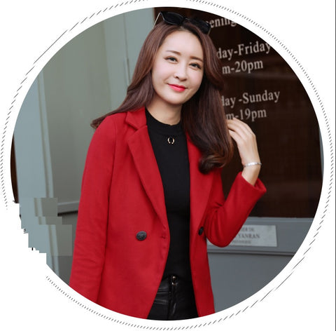 Autumn Winter Wool Blend Warm Long Plus Size Coat CODE: KAR1164