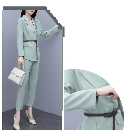 New Long Sleeve Blazer+Trouses  Two-Piece Set CODE: KAR1169