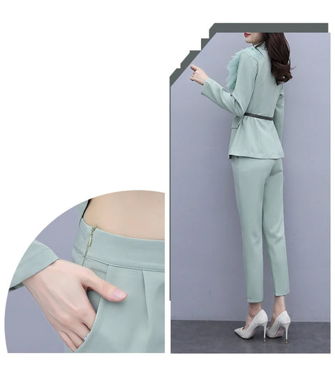 New Long Sleeve Blazer+Trouses  Two-Piece Set CODE: KAR1169