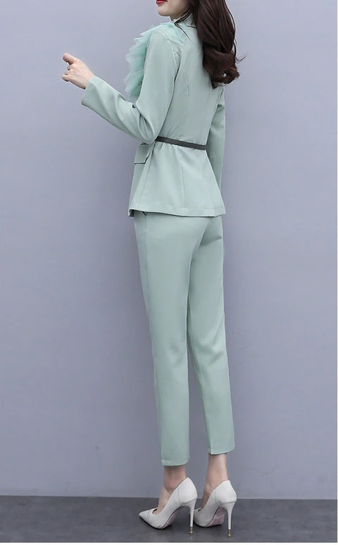 New Long Sleeve Blazer+Trouses  Two-Piece Set CODE: KAR1169