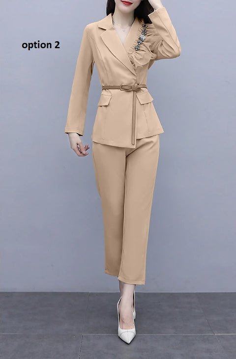 New Long Sleeve Blazer+Trouses  Two-Piece Set CODE: KAR1169