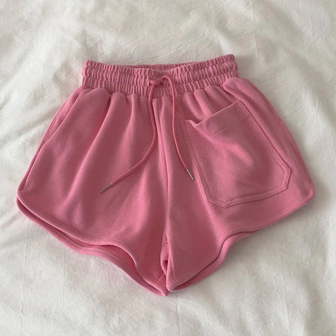 New Casual Sleepwear, Elastic Waist, Loose Plain Shorts CODE: KAR1191