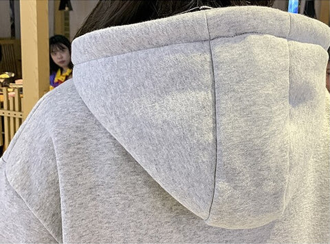 New Oversized, Loose Sweatshirt, Long, Patchwork, Striped Collar and Cuff, Casual Hoodie Coat CODE: KAR1231