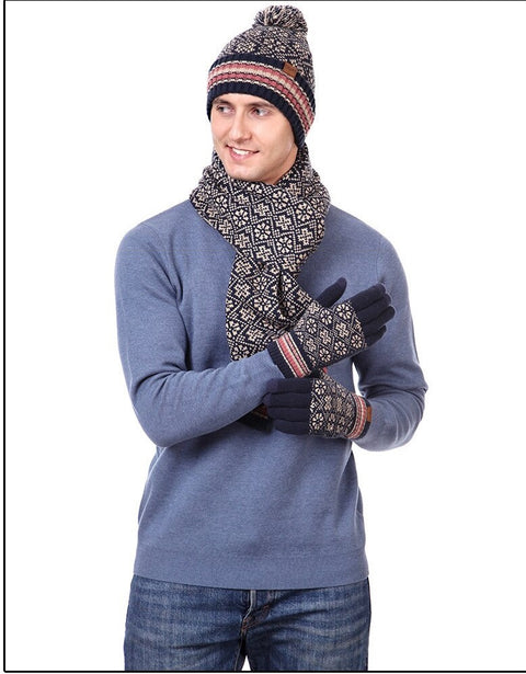 New fashion, winter suit for outdoor, warm and windproof, knitted, snowflake, 3-piece set CODE: KAR1247