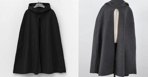 New winter collection, long, loose Hooded wool coat CODE: KAR1266