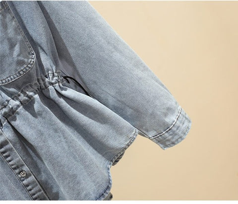 New Design Spring Autumn, Single Breasted, Denim Jacket CODE: KAR1273