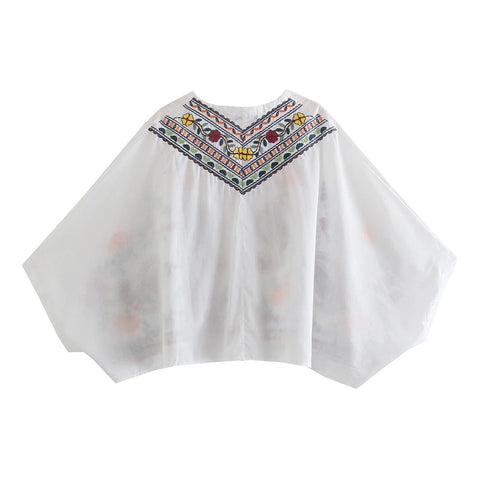 New Mini, Embroidered, High Waist, White, Boho Style, Mini Skirt CODE: KAR1284