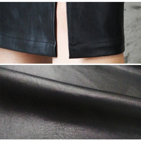 New Collection  Sexy, High Waist, Bodycon, Slit, Office Pencil, Knee Length, Plus Size, Black Midi Skirt CODE: KAR1324