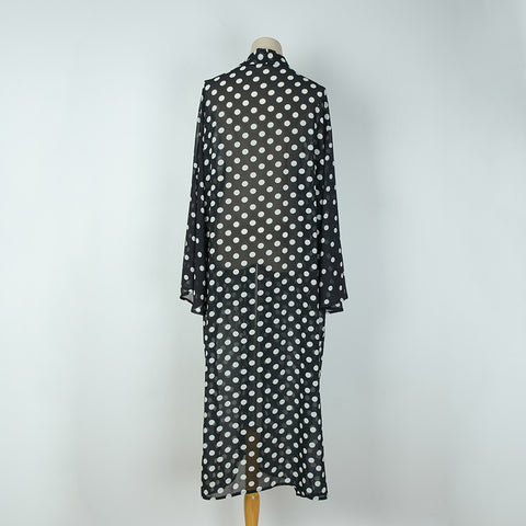 Sexy Long Tunic Dot Print, Cover-Up For Swimwear, Lace Beach Dress CODE: KAR1337