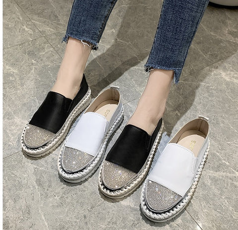 New Patchwork Espadrilles, Genuine Leather Loafers CODE: KAR1340