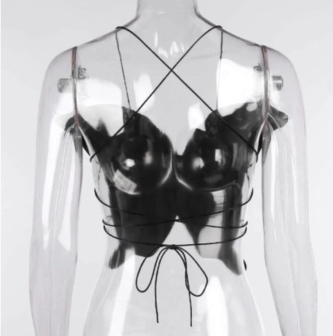Butterfly Shape V Neck Backless Top CODE: KAR1418
