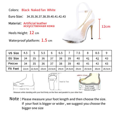 New Style with feathers, square toe, high heel CODE: KAR1421