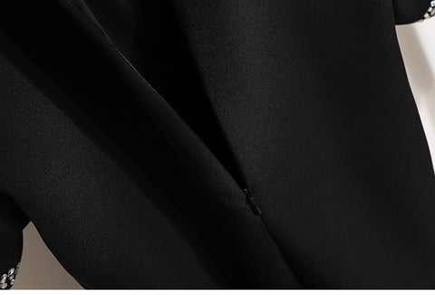 New Fashion Diamonds Collar Plus Size Loose Waist Short Sleeve Simple Casual Summer Dress CODE: KAR1426