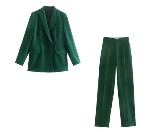 New Double-breasted Jacket Long Sleeve Blazer Suit CODE: KAR1441