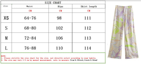 New Fashion Retro Print Straight Elastic Waist Elegant 2 Piece Set CODE: KAR1460