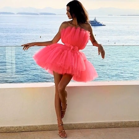 Sexy Elegant High Quality  Off Shoulder Bow-knot Mini Party Dress CODE: KAR1473