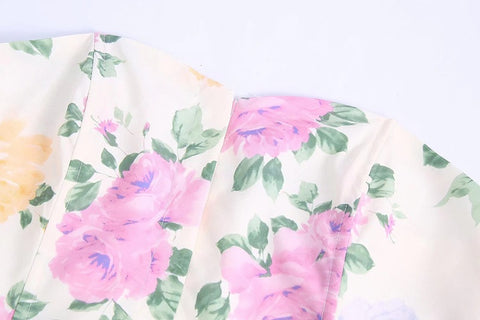 Summer Fashion Flower Print Strapless Sleeveless Backless Short Tight Top CODE: KAR1519