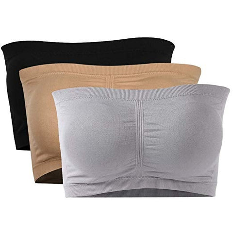 Double Layers Plus Size Strapless Tube Top Stretchy Bra CODE: KAR1528