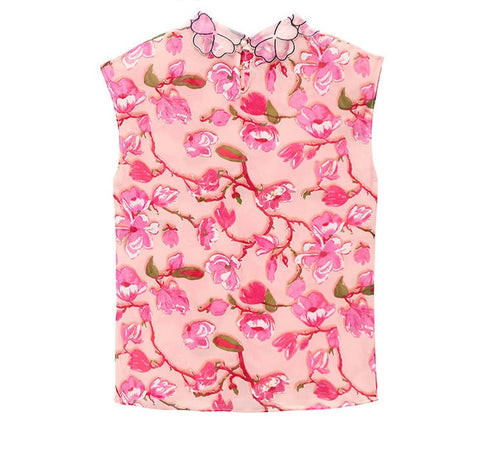 Summer fashion new sleeveless western casual Floral shirt CODE: KAR1590