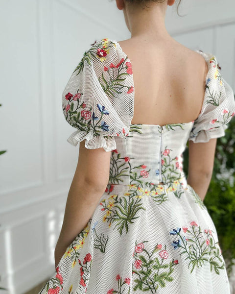 Bohemian Style Waist Closing Sexy Cross Belt Backless Suspender Skirt Embroidered 2 Piece Set CODE: KAR1612