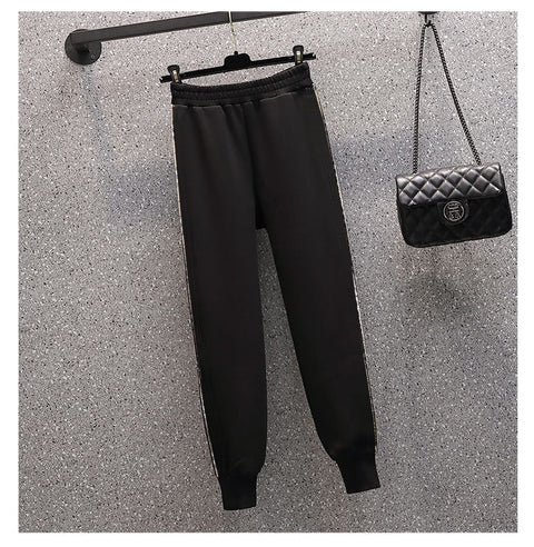Autumn Casual Pullover Cartoon Top Patchwork Pant 2 Piece Set CODE: KAR1656