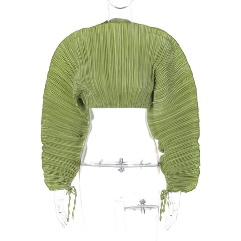 Winter Striped Sexy Neck Lace Up Long Sleeve Crop Top CODE: KAR1716