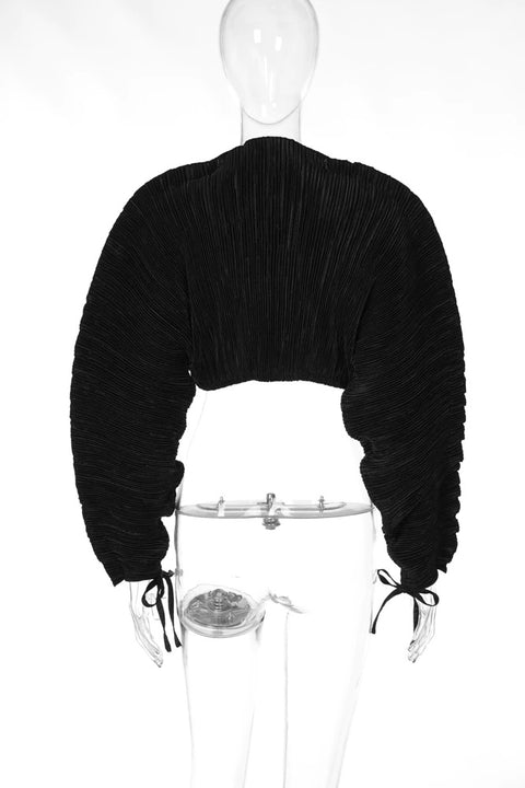 Winter Striped Sexy Neck Lace Up Long Sleeve Crop Top CODE: KAR1716