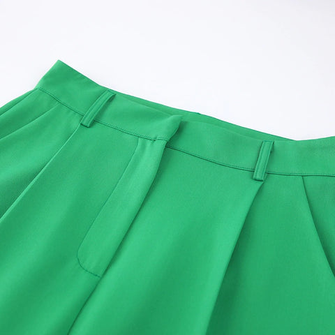 Summer Fashion Elegant Solid High Waist Wide Leg Casual Pleated Long Pant  CODE: KAR1719