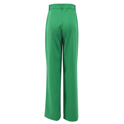 Summer Fashion Elegant Solid High Waist Wide Leg Casual Pleated Long Pant  CODE: KAR1719