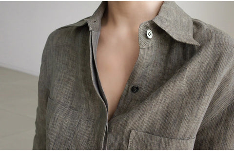 New Fashion Linen Lapel Wide Leg With Pocket Jumpsuit CODE: KAR1721
