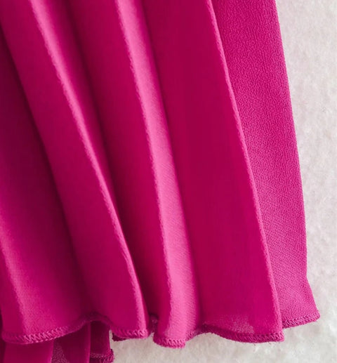 New V Neck Solid Pleated Smock Long Sleeve Casual Kimono Top CODE: KAR1751